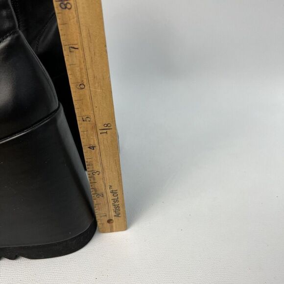 Current Mood Boots Women's 7 Black Platform Chunky Lug Sole Goth Emo Punk Grunge - Picture 11 of 11